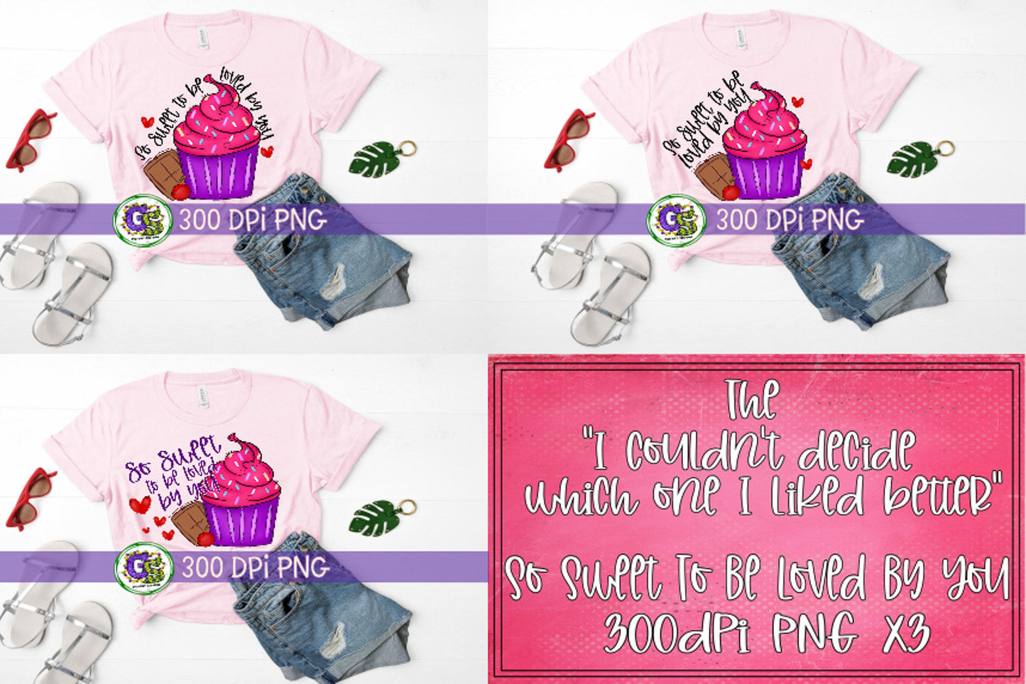 Valentine's Day So Sweet To Be Loved By You PnG for Sublimation. Valentine's Day PnG | Cupcake Valentine's PnG | Instant Download PNG