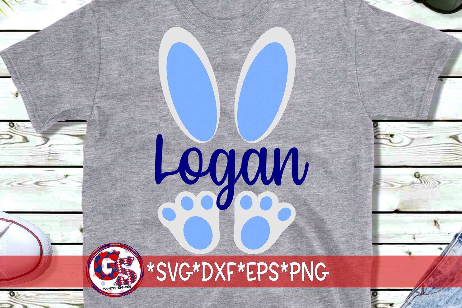 Easter SvG | Boy Bunny Ears and Feet svg dxf eps png Easter SvG | Cotton Tail SvG | Little Miss Easter Bunny SvG | Instant Download Cut File