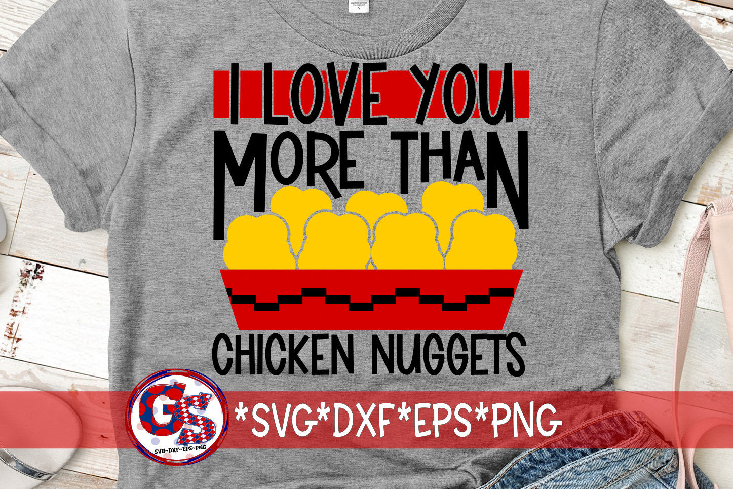 I Love You More Than Chicken Nuggets svg dxf eps png | Valentine&#39;s Day SvG | Chicken Nuggets SvG | Nuggets SvG | Instant Download Cut File