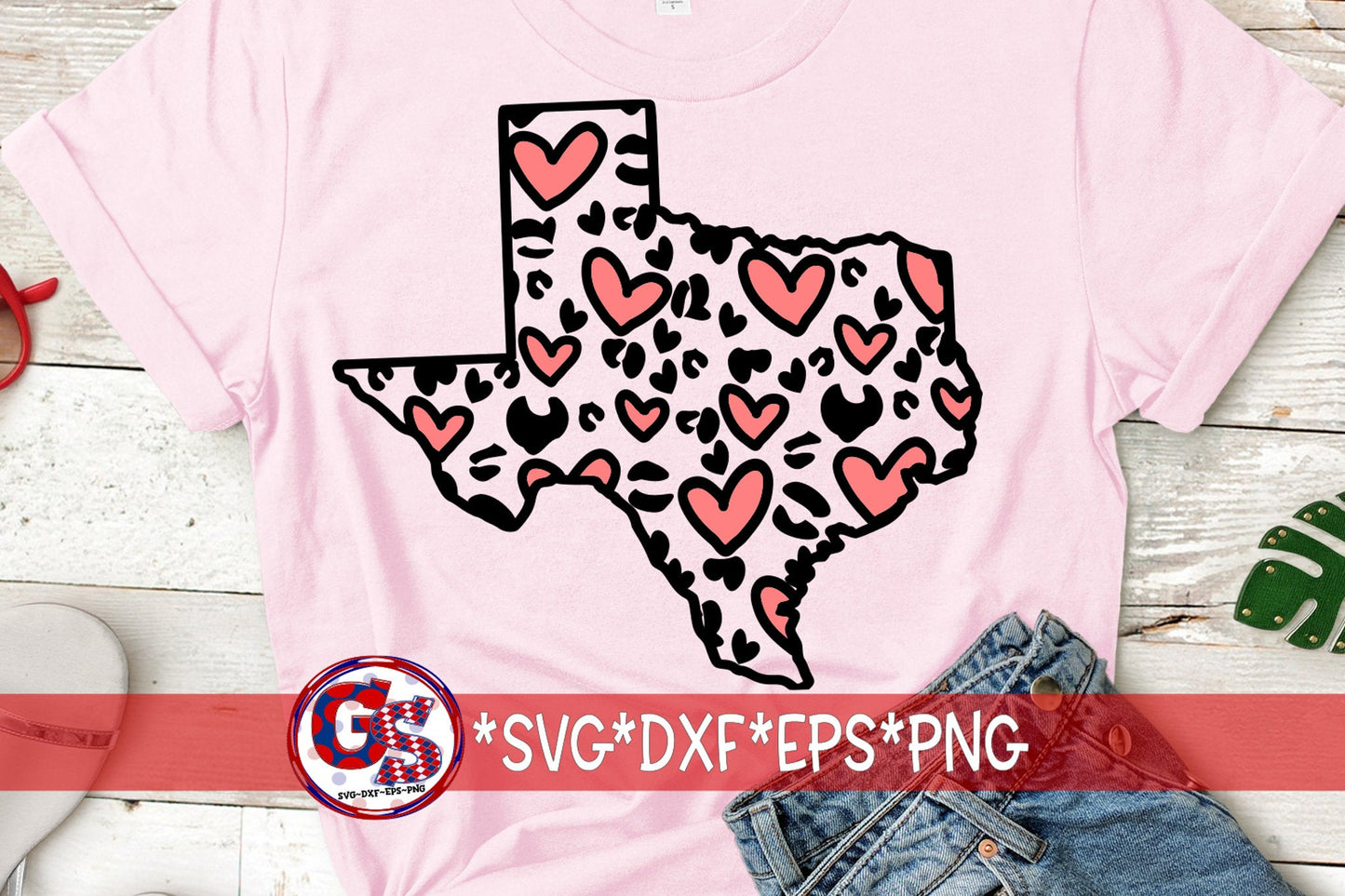 Heart Leopard Print Texas svg dxf eps png | Valentine&#39;s Day SvG | Heart SvG | Heart Texas SvG | Valentine&#39;s Day SvG | Instant Download Cut