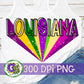 Louisiana Mardi Gras PNG for Sublimation