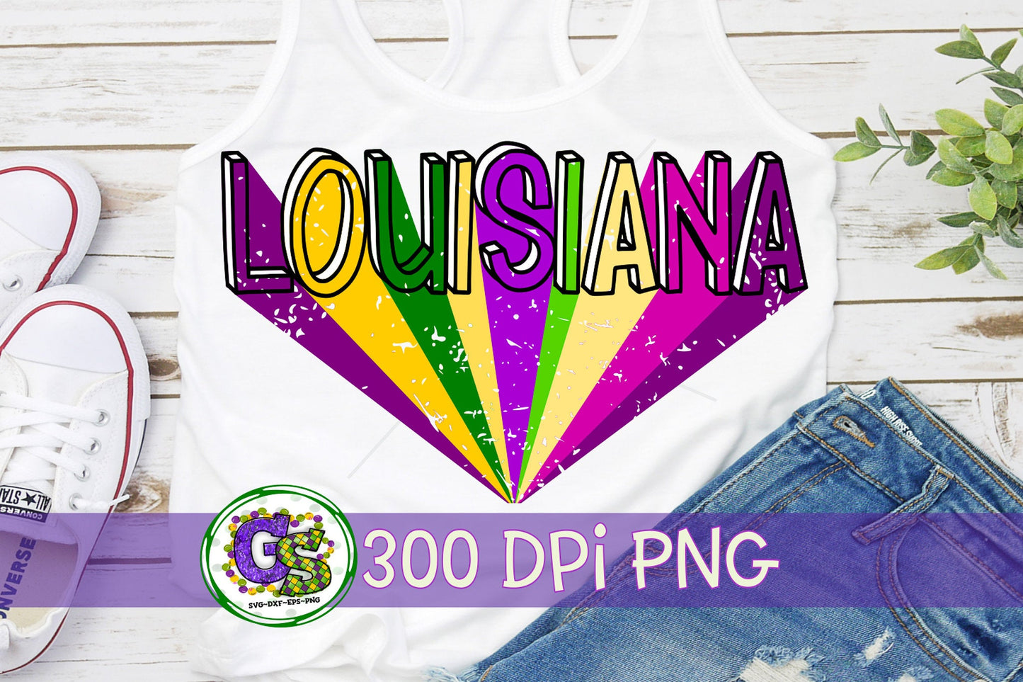 Louisiana Mardi Gras PNG for Sublimation