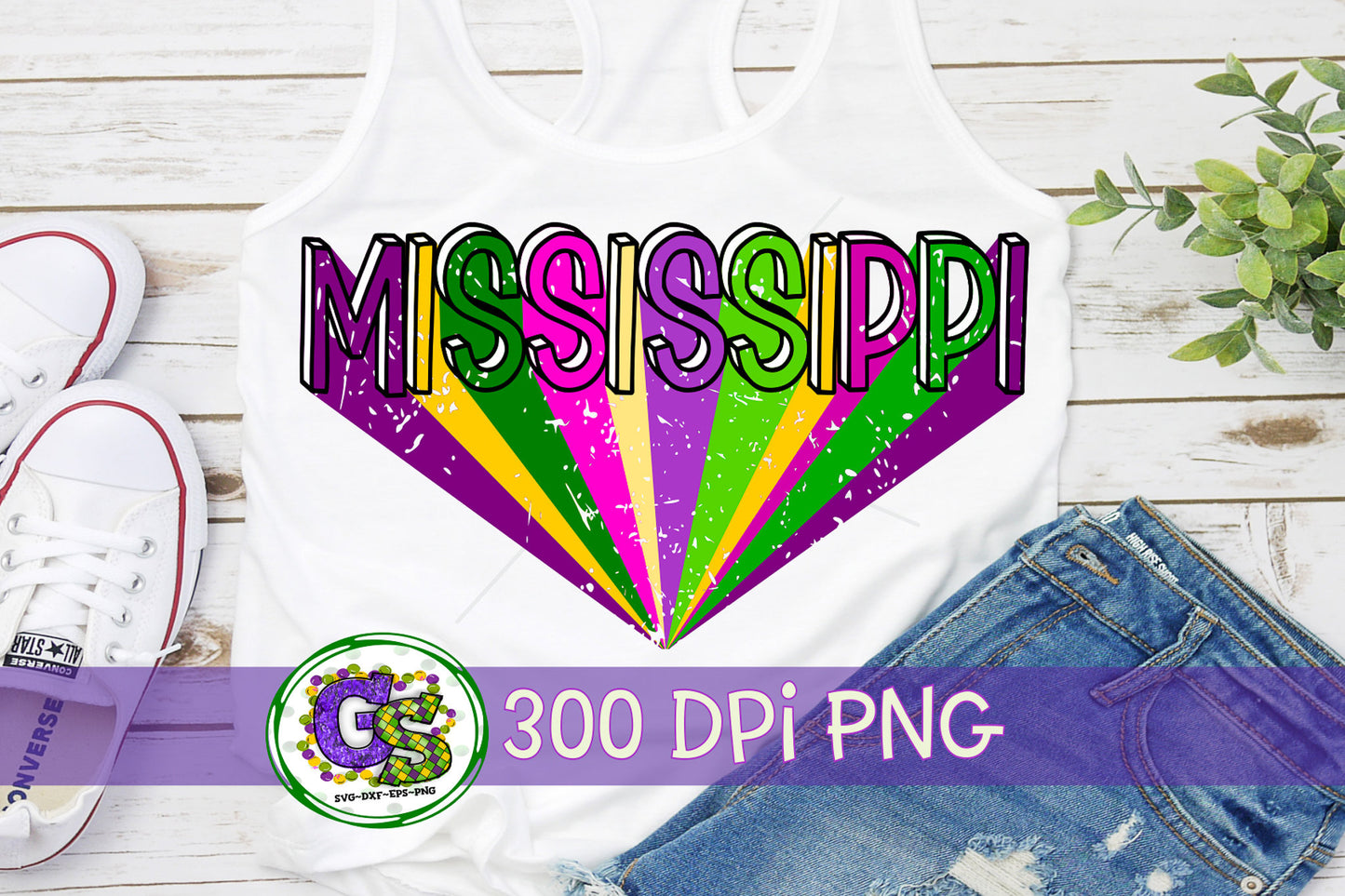 Mississippi Mardi Gras PNG for Sublimation