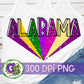 Alabama Mardi Gras PNG for Sublimation