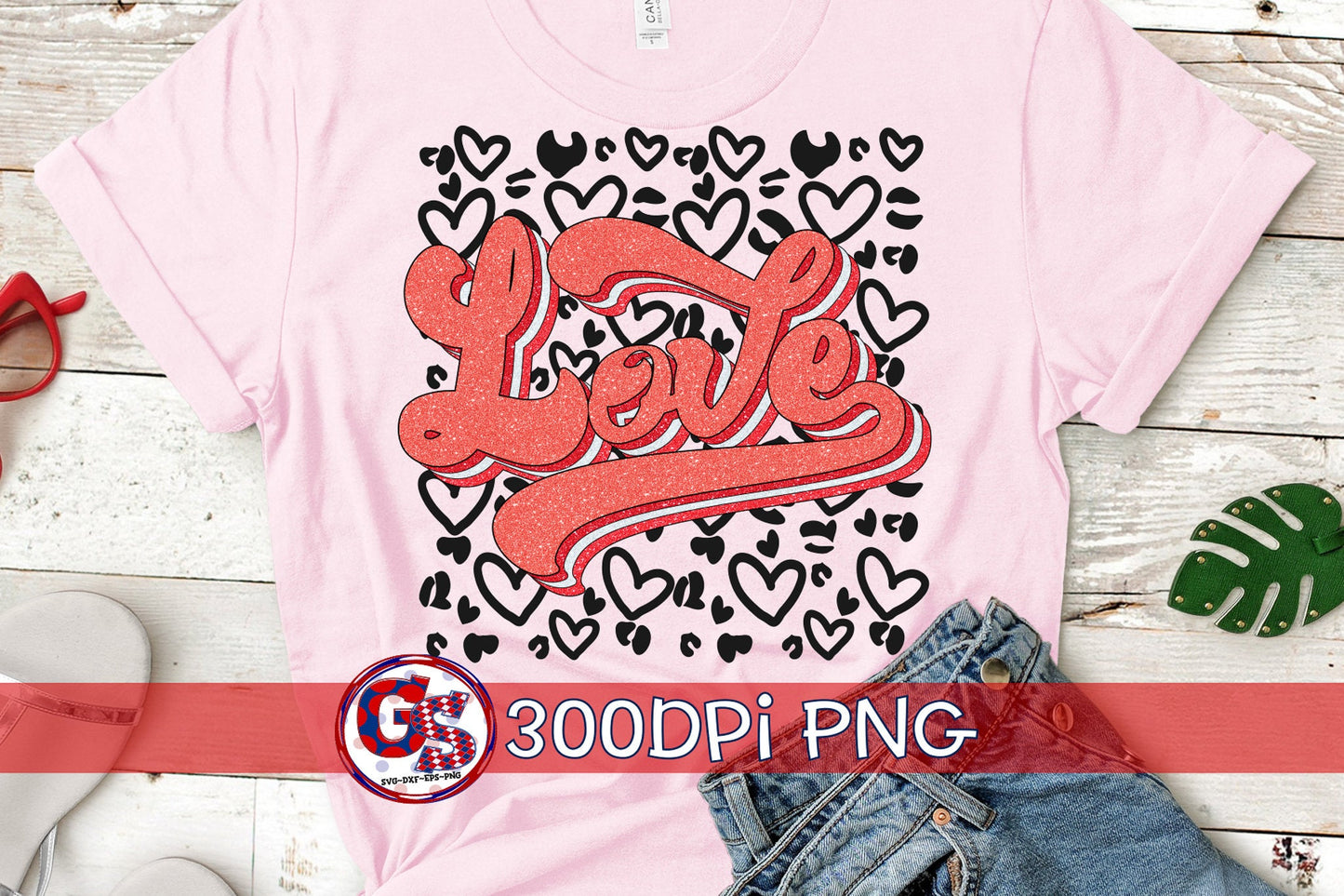 Retro Love PNG for Sublimation