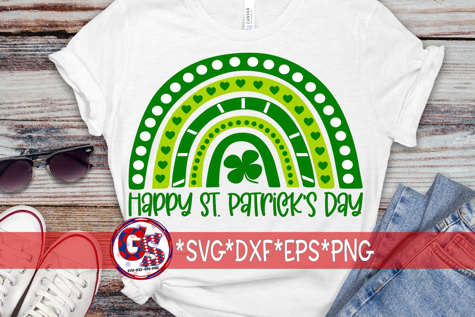 St Patrick&#39;s Day Rainbow svg dxf eps png. St Patrick&#39;s Day SVG | St Paddy&#39;s SVG | Green Rainbow SVG | Rainbow SvG |Instant Download Cut File