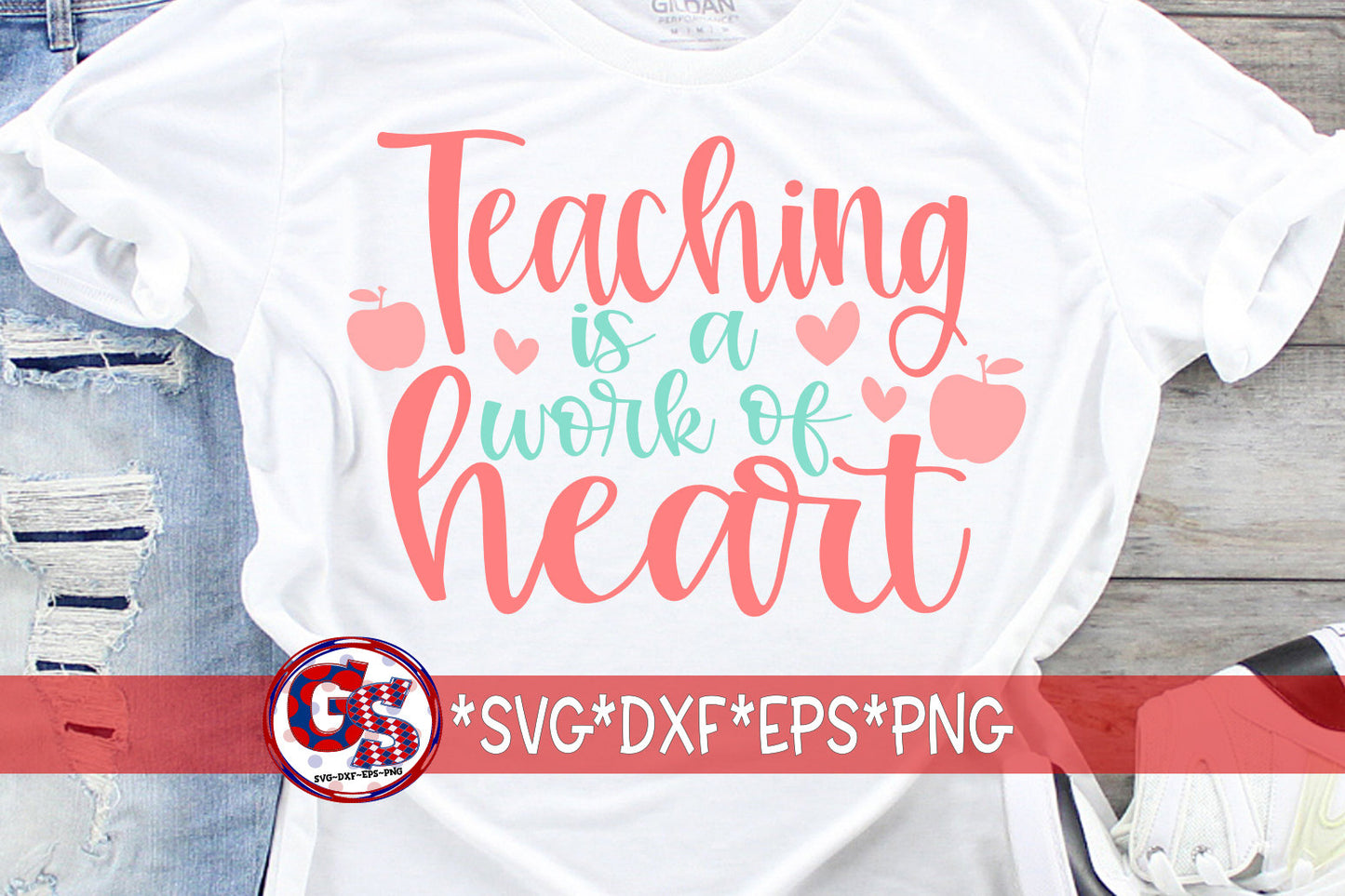 Teaching Is A Work Of Heart SvG | Valentine&#39;s Day SvG | Heart SvG | Teacher SvG | Valentine&#39;s Day SvG | Teach Svg  Instant Download Cut File