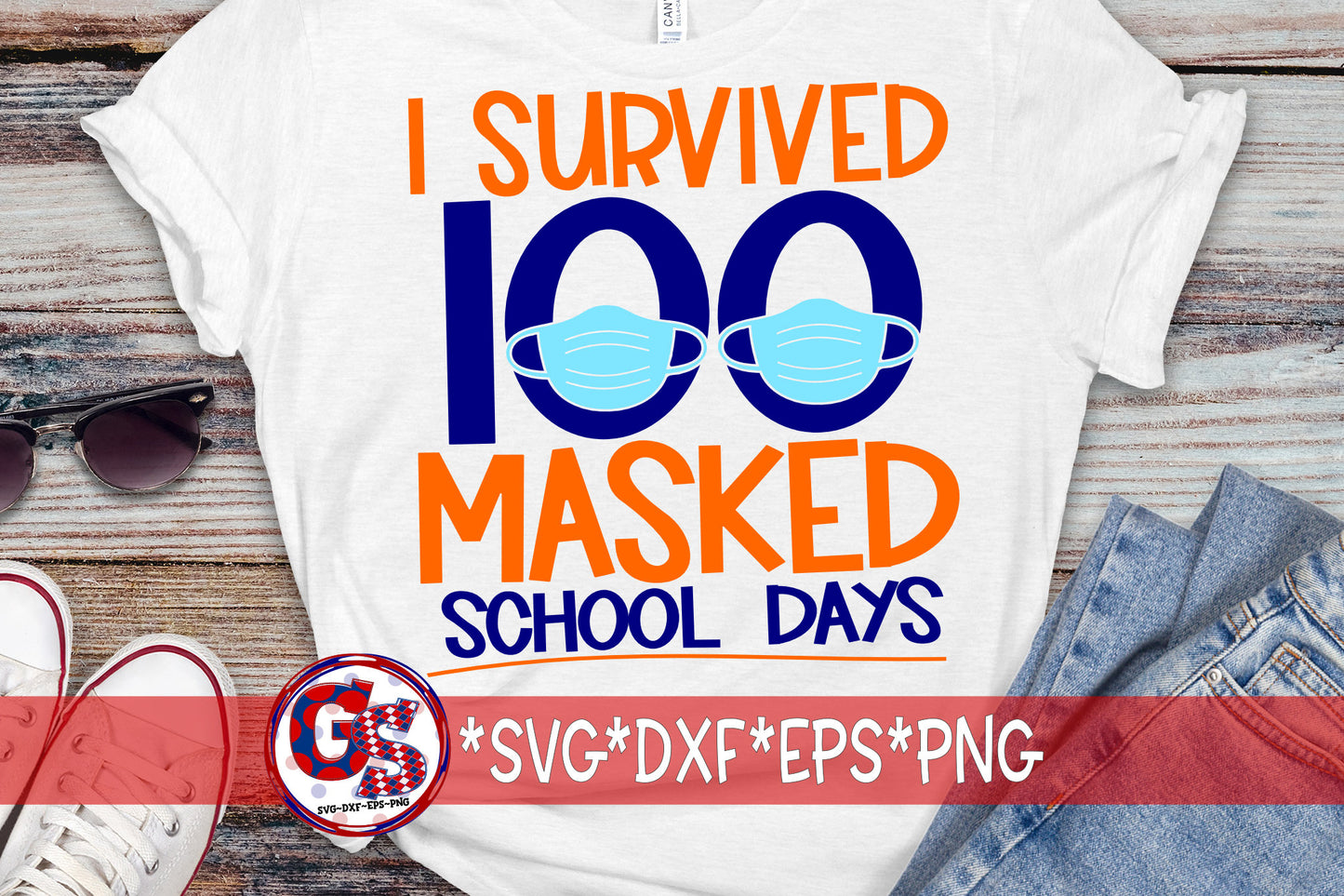 I Survived 100 Masked School Days svg dxf eps png. 100 Masked Days Of School SvG | 100 Days SvG | School SvG | Instant Download Cut Files