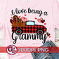 I Love Being A Grammy PNG Sublimation Antique Truck Valentine's Day PNG for Sublimation