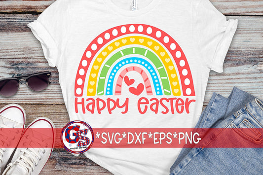 Happy Easter Rainbow SvG DxF EpS PnG. Easter Rainbow SVG | Easter SvG | Rainbow SvG | Easter DxF | Easter EpS | Instant Download Cut Files.