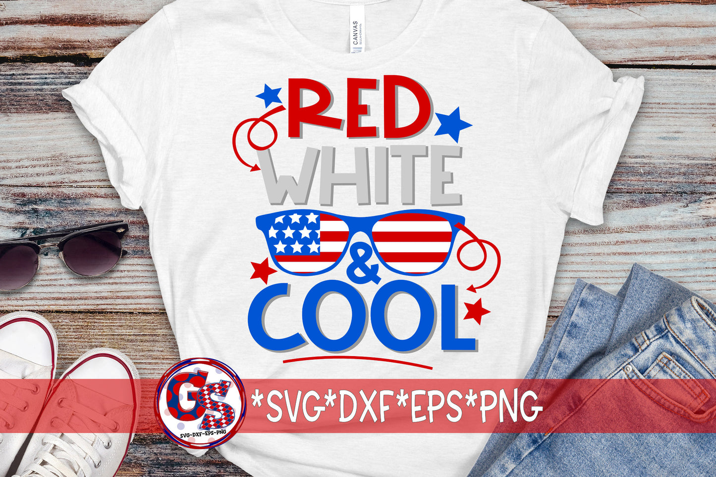 Red White & Cool SVG | July 4th SvG | Red White and Cool svg, dxf, eps, png. 4th of July SvG | July 4th | Instant Download Cut Files.