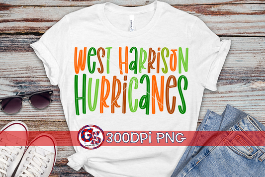 West Harrison Hurricanes PNG for Sublimation