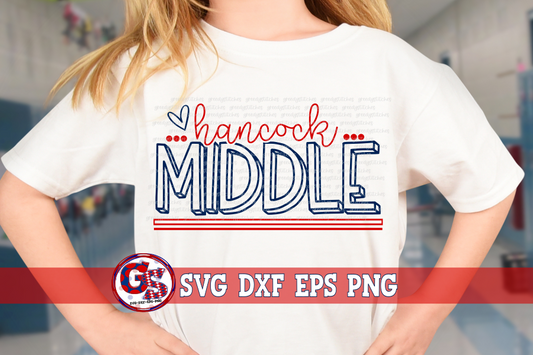 Hancock Middle SVG DXF EPS PNG