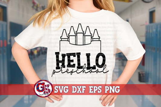 Hello Preschool SVG DXF EPS PNG