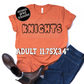 Knights Bubble ADULT Screen Print Transfer
