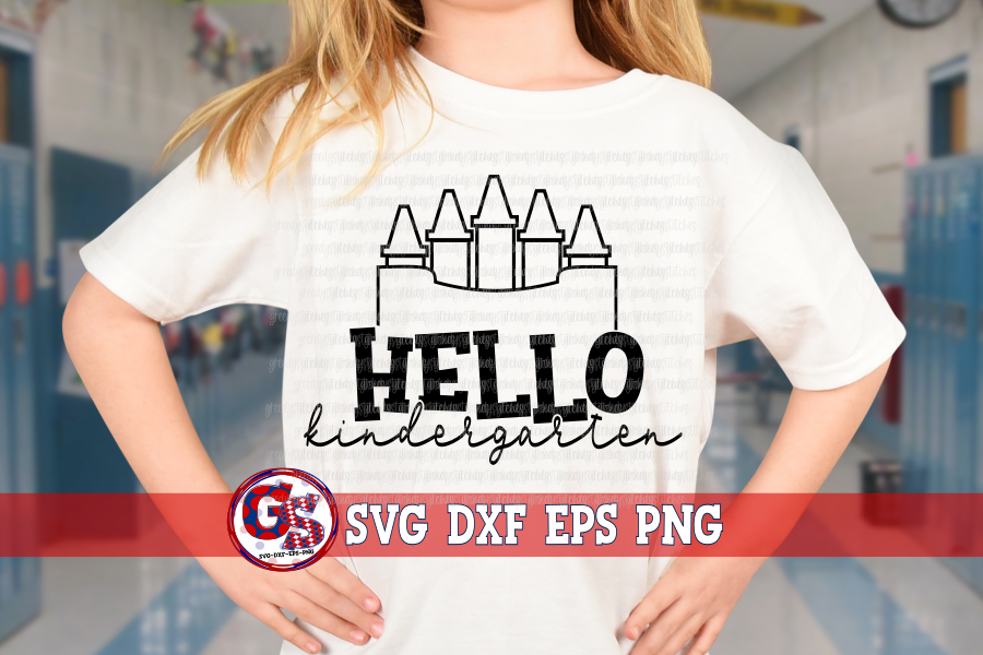 Hello Kindergarten SVG DXF EPS PNG
