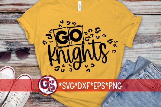 Go Knights Leopard Print SVG DXF EPS PNG