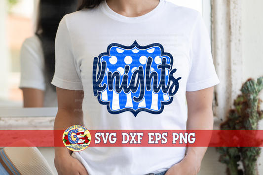 Knights Frame SVG DXF EPS PNG