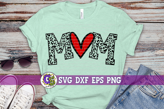Mom Heart SVG DXF EPS PNG