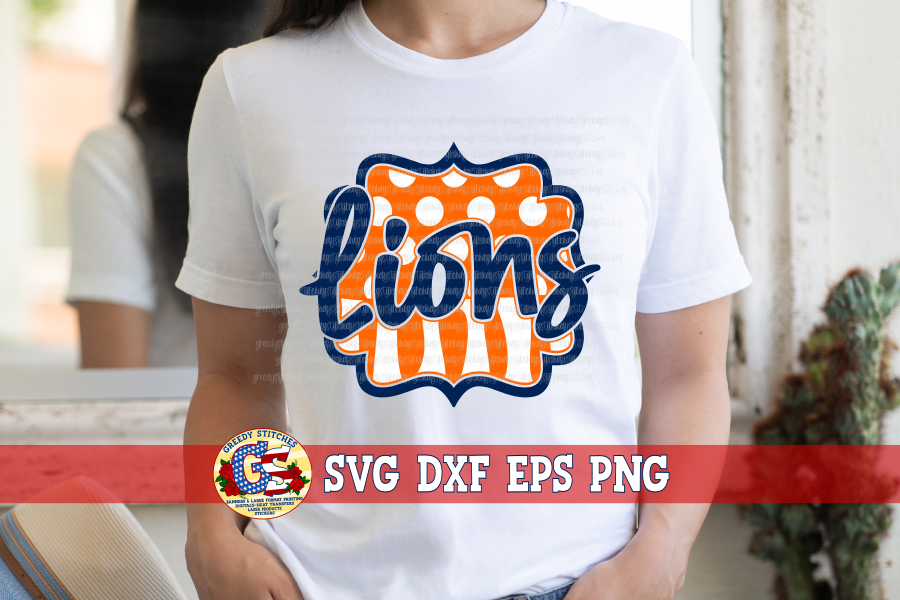 Lions Frame SVG DXF EPS PNG