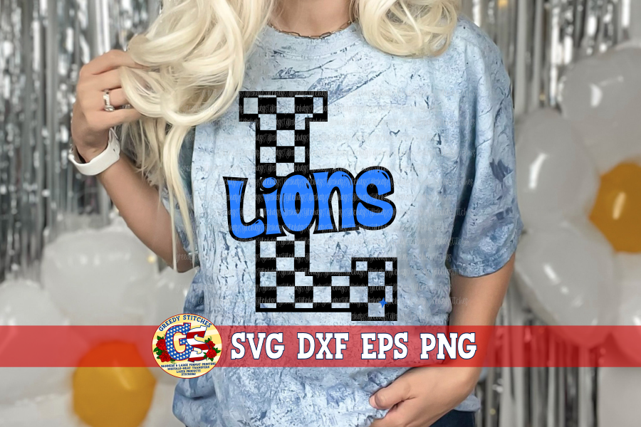 Lions Checker SVG DXF EPS PNG