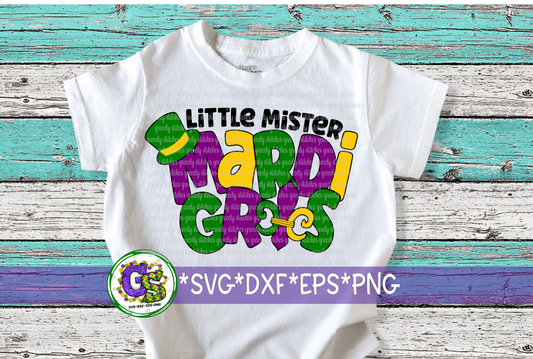Little Mister Mardi Gras SVG DXF EPS PNG
