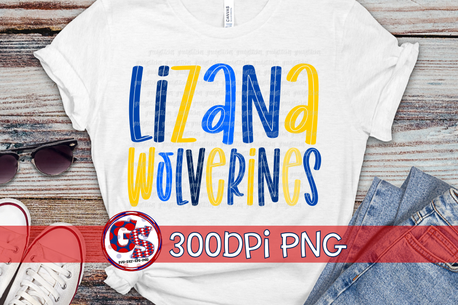 Lizana Wolverines PNG for Sublimation