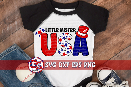 Little Mister USA SVG DXF EPS PNG