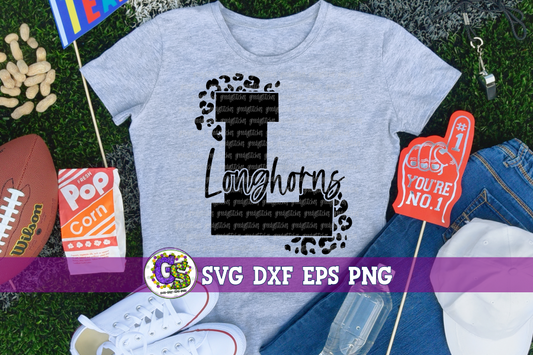 Longhorns L SVG DXF EPS PNG