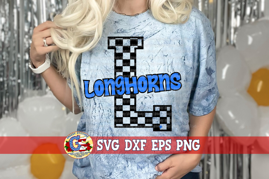 Longhorns Checker SVG DXF EPS PNG