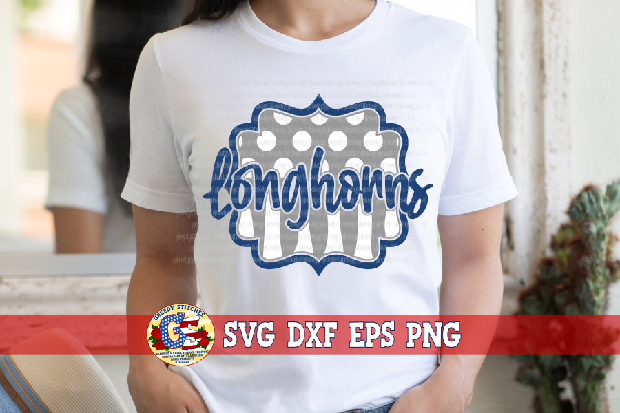 Longhorns Frame SVG DXF EPS PNG