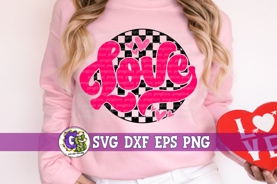 Retro Love SVG DXF EPS PNG | Valentine's Day SVG
