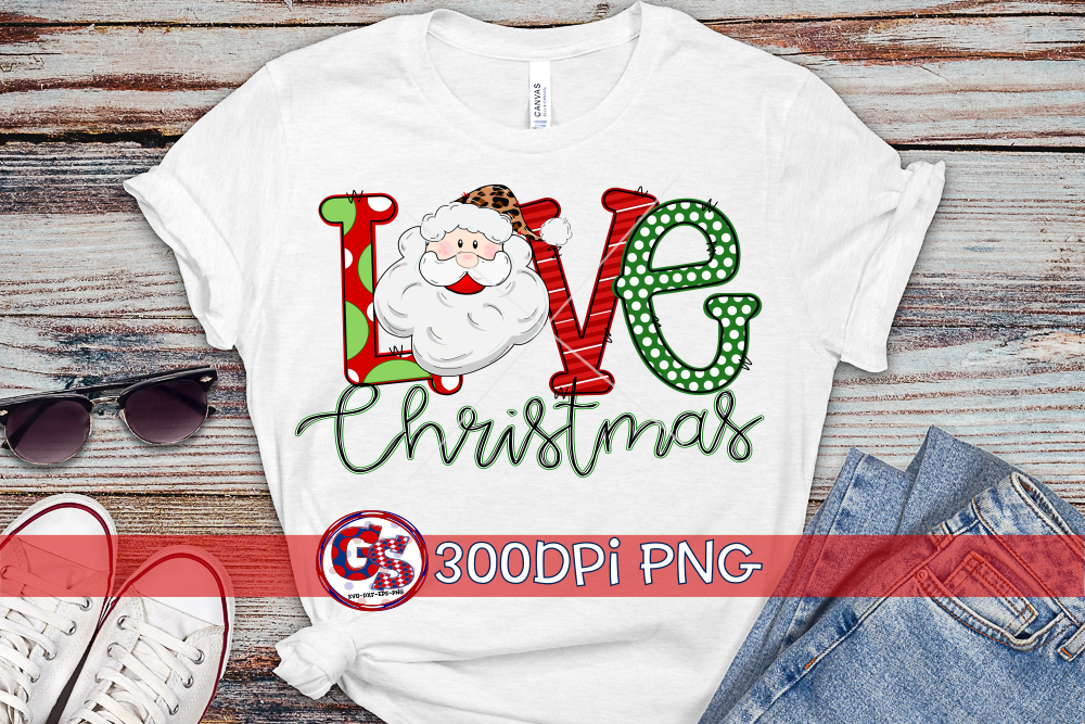 Love Christmas PNG for Sublimation