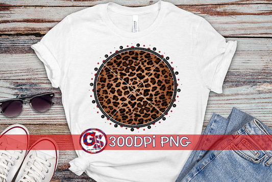 Scatter Maroon and Black Medallion PNG for Sublimation