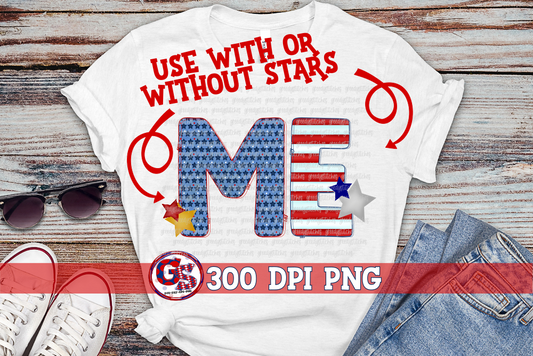 Patriotic Maine ME PNG for Sublimation