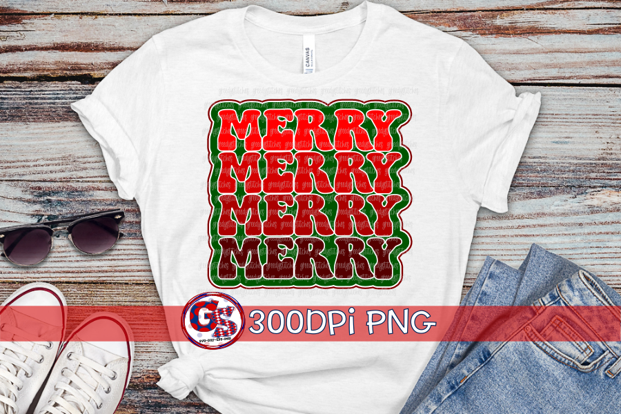 Retro Merry PNG Sublimation PNG for Sublimation