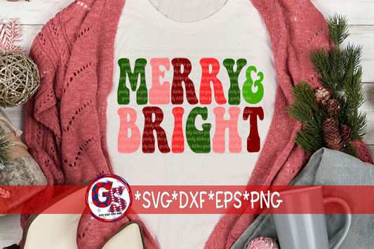 Merry & Bright SVG DXF EPS PNG