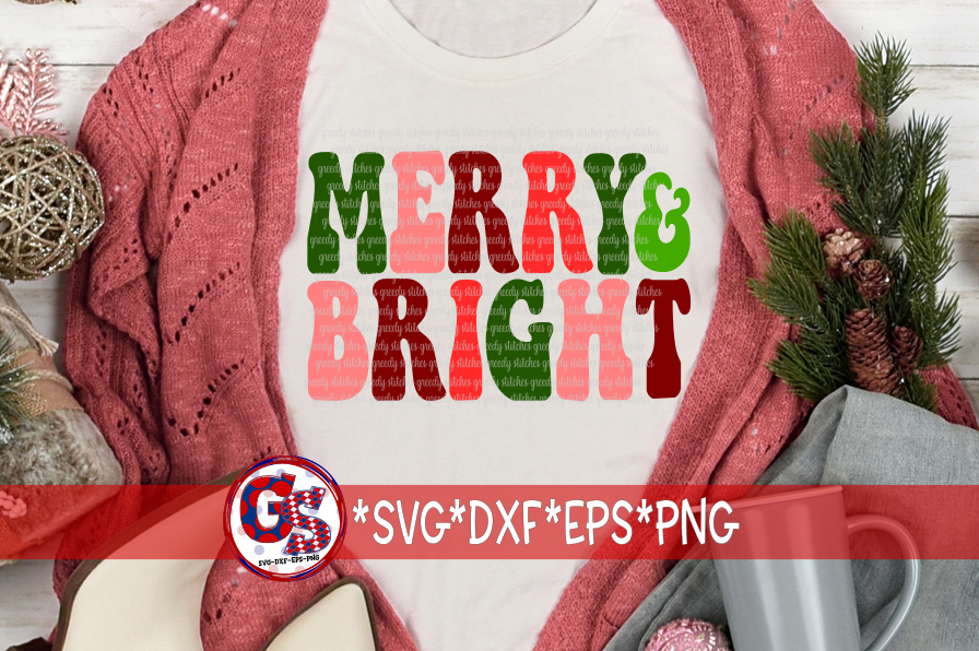 Groovy Retro Christmas Bundle SVG DXF EPS PNG