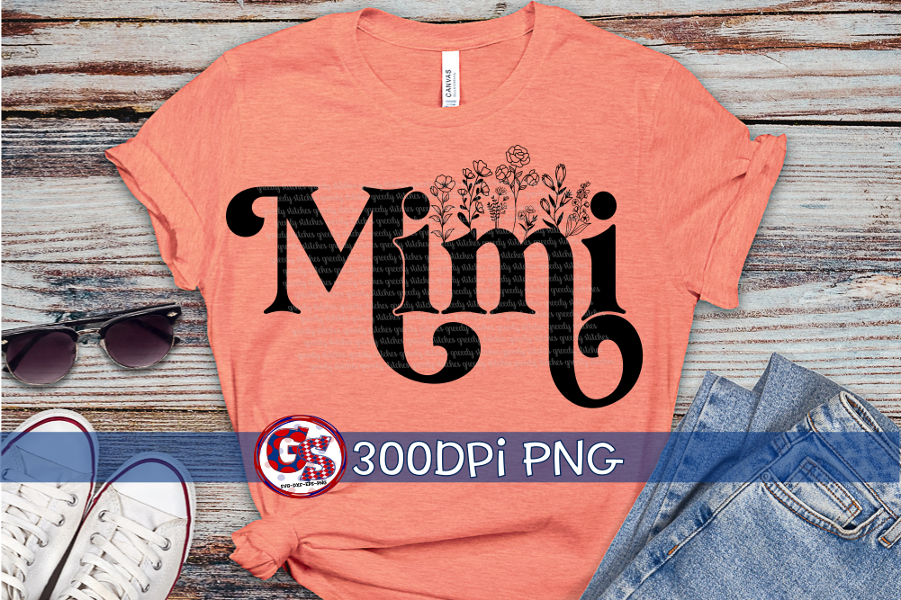 Floral Mimi PNG for Sublimation