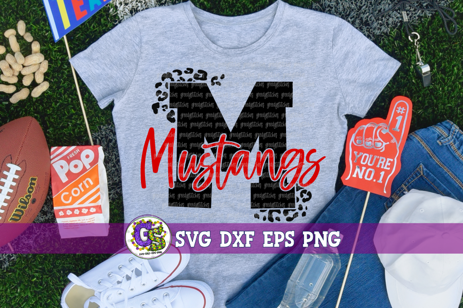 Mustangs M Leopard SVG DXF EPS PNG