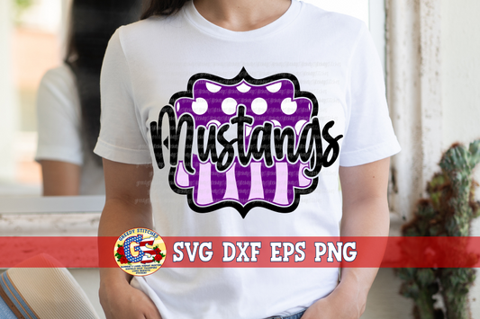 Mustangs Frame SVG DXF EPS PNG