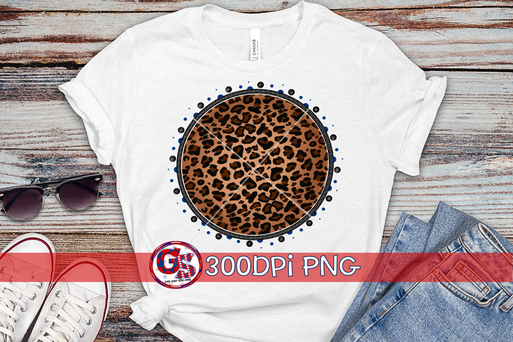 Scatter Navy and Black Medallion PNG for Sublimation
