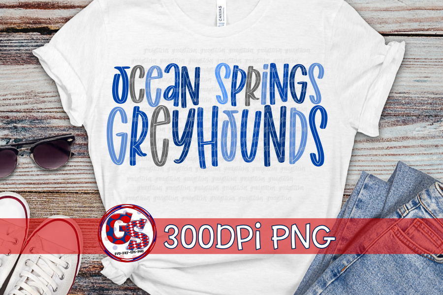 Ocean Springs Greyhounds PNG for Sublimation