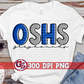 Ocean Springs High School Greyhounds PNG for Sublimation