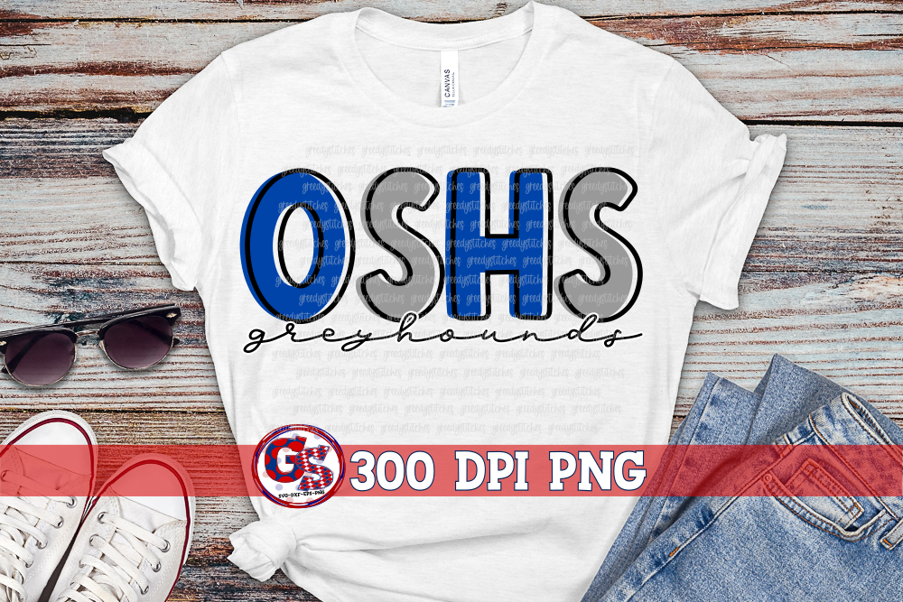 Ocean Springs High School Greyhounds PNG for Sublimation