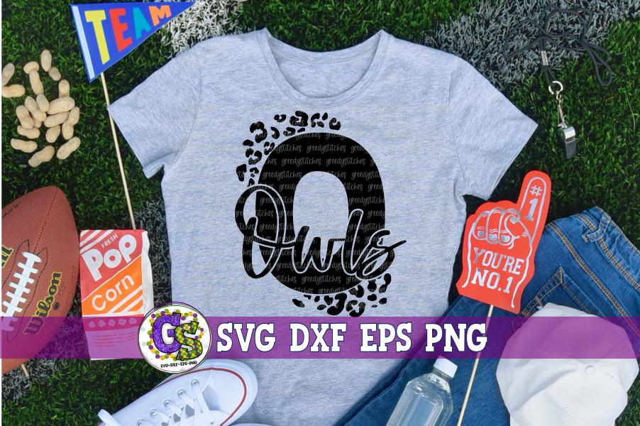 Owls O Leopard Print SVG DXF EPS PNG