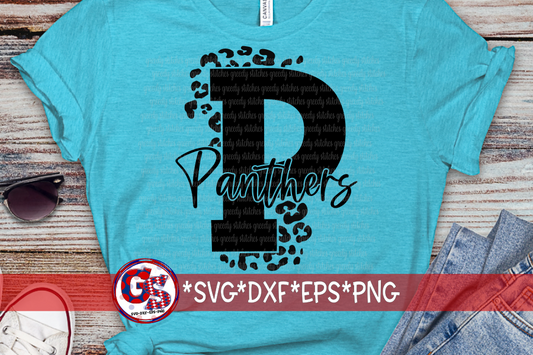 Panthers P SVG DXF EPS PNG