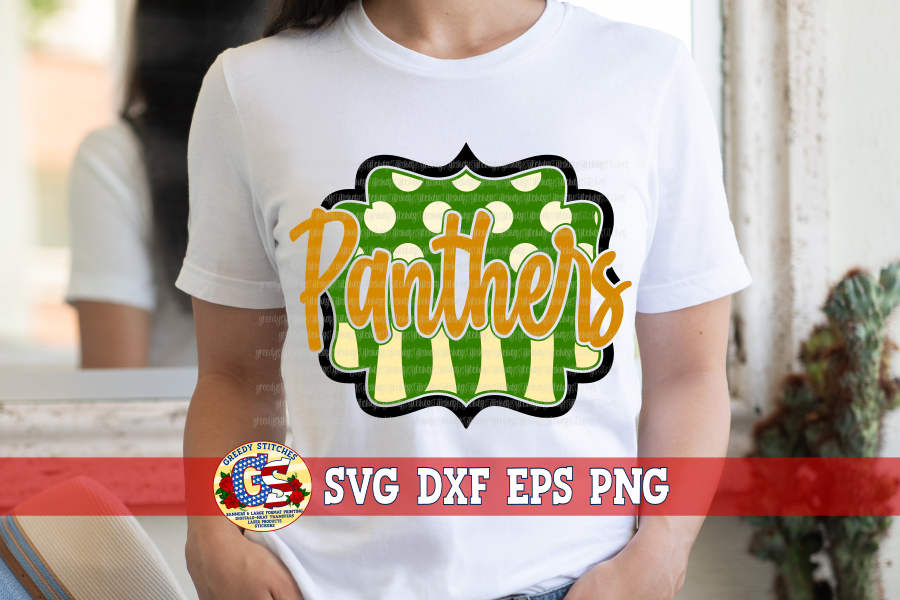 Panthers Frame SVG DXF EPS PNG