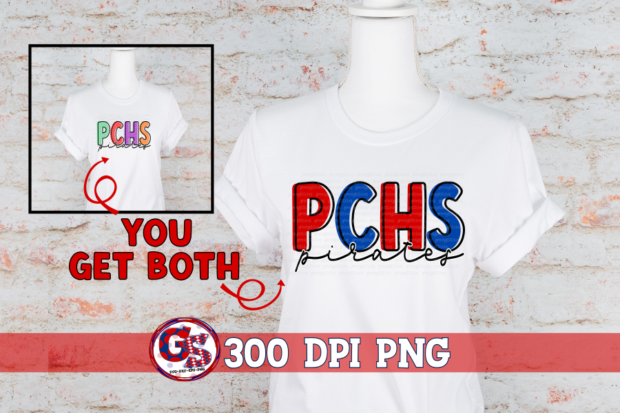 Pass Christian Pirates PNG for Sublimation