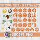 Halloween Jack O Lantern Scalloped Monogram Set PNG For Sublimation